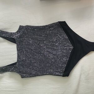 Good American Black and White Bodysuit